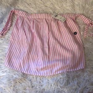 Hollister Striped Off Shoulder Top